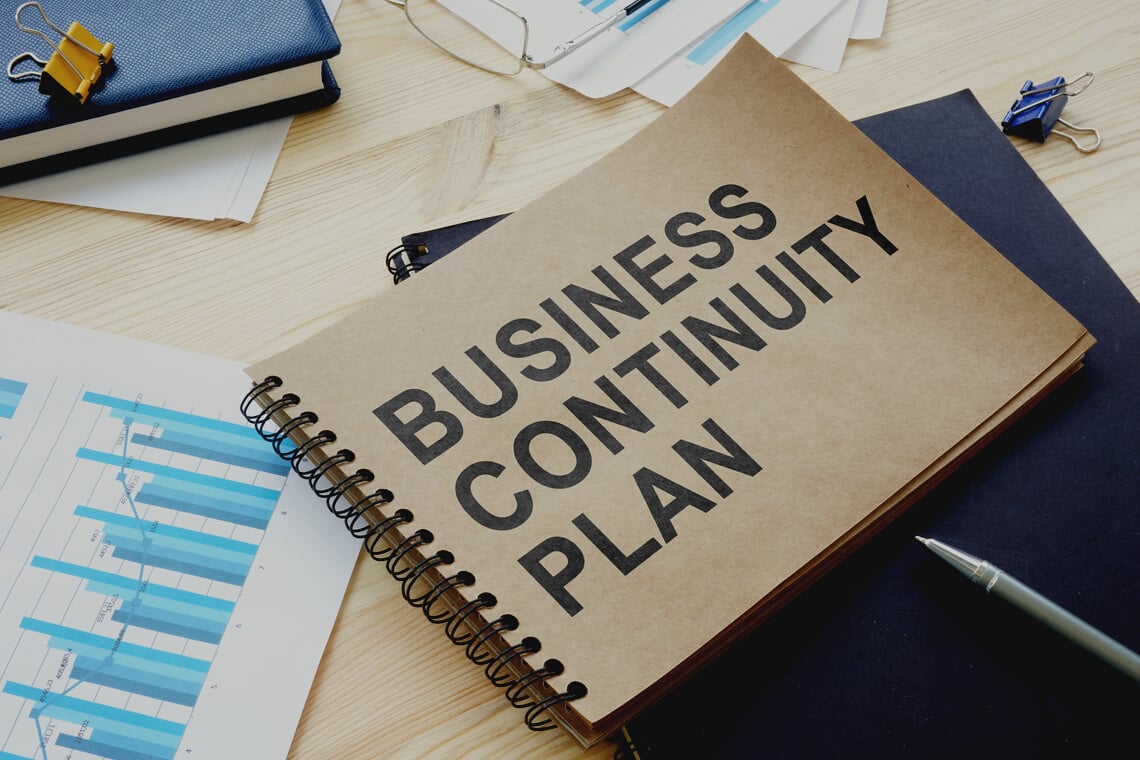 BCP Business continuity plan is on the table.